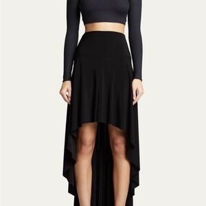 Norma Kamali Black High-Low Skirt